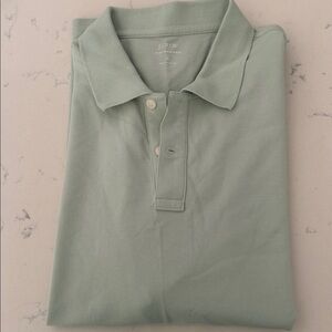 J. Crew Men’s Short Sleeve Flex Pique Untucked Mint Green Polo Shirt XL